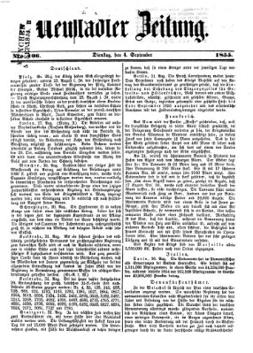 Neustadter Zeitung Dienstag 4. September 1855