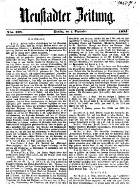 Neustadter Zeitung Samstag 8. September 1855