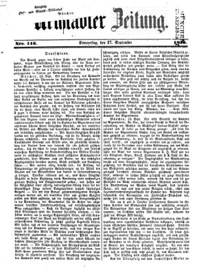 Neustadter Zeitung Donnerstag 27. September 1855