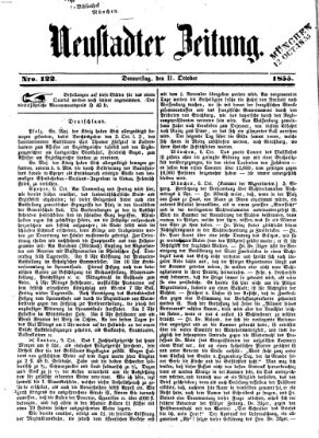 Neustadter Zeitung Donnerstag 11. Oktober 1855