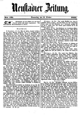 Neustadter Zeitung Donnerstag 18. Oktober 1855