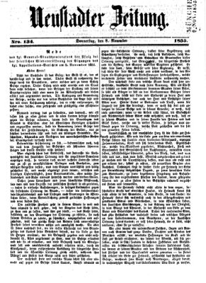 Neustadter Zeitung Donnerstag 8. November 1855