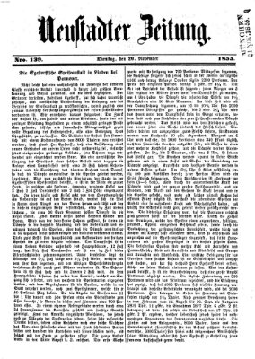 Neustadter Zeitung Dienstag 20. November 1855