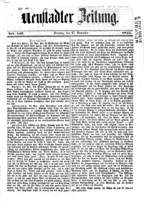 Neustadter Zeitung Dienstag 27. November 1855