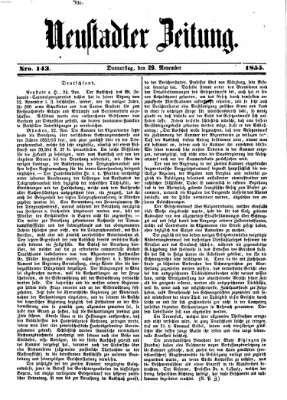 Neustadter Zeitung Donnerstag 29. November 1855