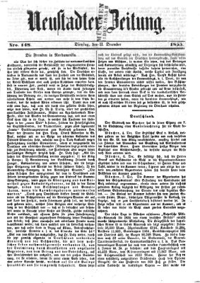 Neustadter Zeitung Dienstag 11. Dezember 1855