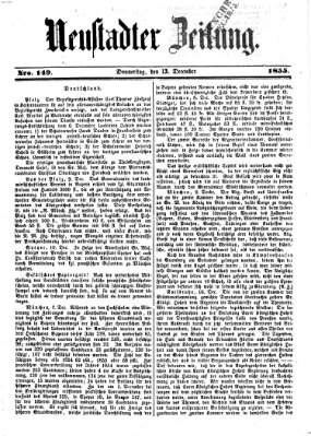 Neustadter Zeitung Donnerstag 13. Dezember 1855