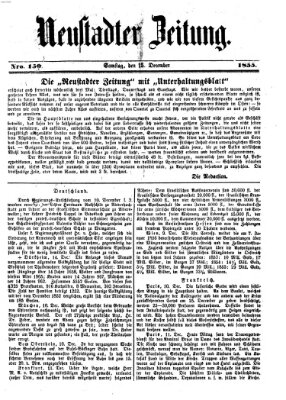 Neustadter Zeitung Samstag 15. Dezember 1855