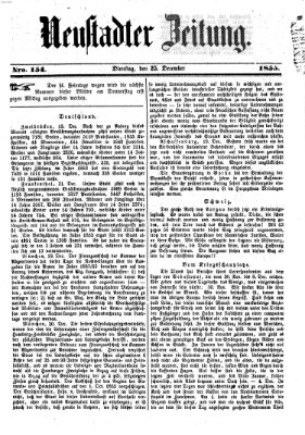 Neustadter Zeitung Dienstag 25. Dezember 1855