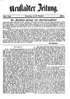 Neustadter Zeitung Donnerstag 27. Dezember 1855