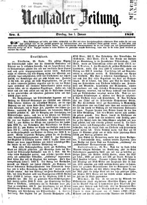 Neustadter Zeitung Dienstag 1. Januar 1856