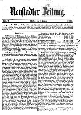 Neustadter Zeitung Dienstag 8. Januar 1856