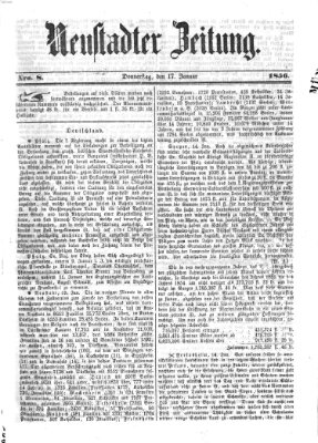 Neustadter Zeitung Donnerstag 17. Januar 1856