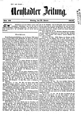 Neustadter Zeitung Dienstag 22. Januar 1856