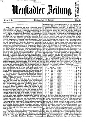 Neustadter Zeitung Dienstag 12. Februar 1856