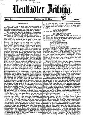 Neustadter Zeitung Dienstag 18. März 1856