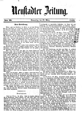 Neustadter Zeitung Donnerstag 27. März 1856