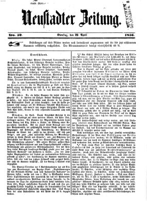 Neustadter Zeitung Dienstag 29. April 1856