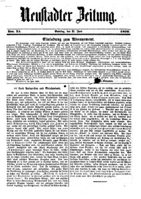 Neustadter Zeitung Samstag 21. Juni 1856