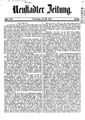 Neustadter Zeitung Donnerstag 26. Juni 1856