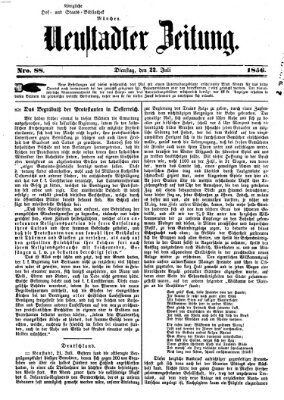 Neustadter Zeitung Dienstag 22. Juli 1856