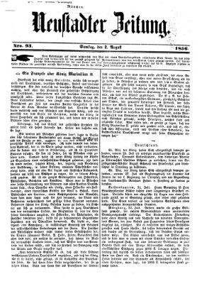 Neustadter Zeitung Samstag 2. August 1856