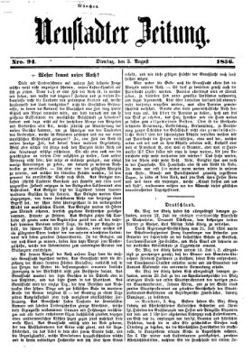 Neustadter Zeitung Dienstag 5. August 1856