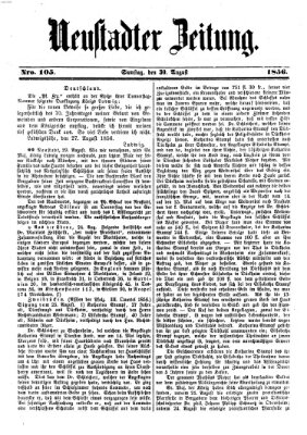 Neustadter Zeitung Samstag 30. August 1856