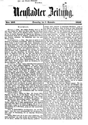 Neustadter Zeitung Donnerstag 4. September 1856