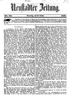 Neustadter Zeitung Donnerstag 16. Oktober 1856