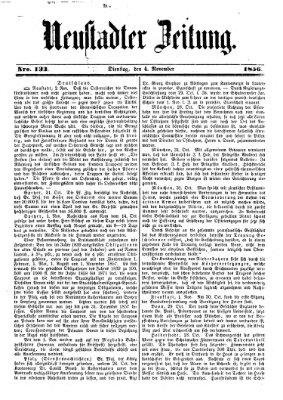 Neustadter Zeitung Dienstag 4. November 1856