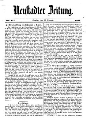 Neustadter Zeitung Samstag 22. November 1856