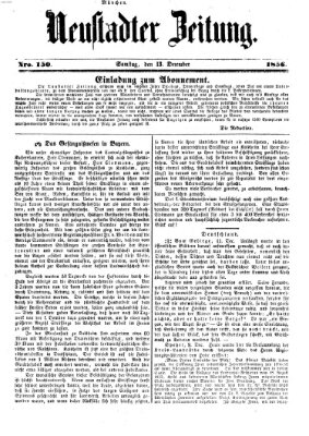 Neustadter Zeitung Samstag 13. Dezember 1856