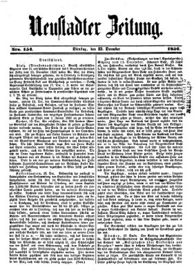 Neustadter Zeitung Dienstag 23. Dezember 1856