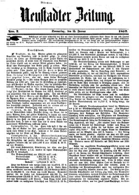 Neustadter Zeitung Donnerstag 15. Januar 1857