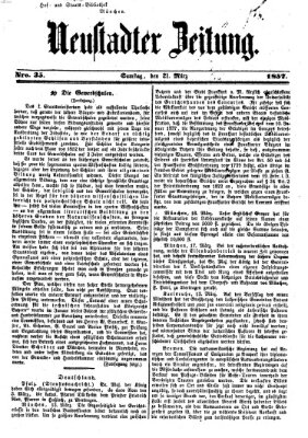 Neustadter Zeitung Samstag 21. März 1857