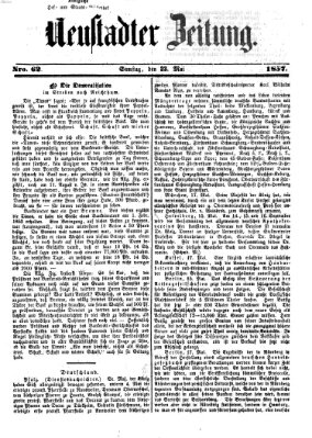 Neustadter Zeitung Samstag 23. Mai 1857