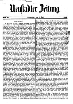 Neustadter Zeitung Donnerstag 4. Juni 1857