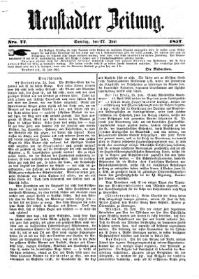 Neustadter Zeitung Samstag 27. Juni 1857