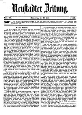 Neustadter Zeitung Donnerstag 23. Juli 1857