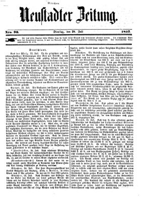 Neustadter Zeitung Dienstag 28. Juli 1857