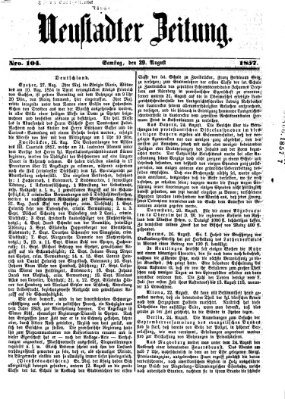 Neustadter Zeitung Samstag 29. August 1857