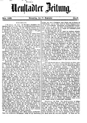 Neustadter Zeitung Donnerstag 17. September 1857