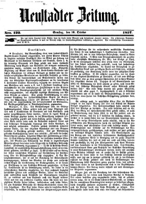 Neustadter Zeitung Samstag 10. Oktober 1857