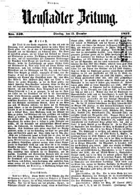 Neustadter Zeitung Dienstag 15. Dezember 1857