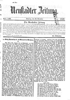 Neustadter Zeitung Dienstag 29. Dezember 1857