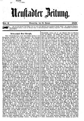 Neustadter Zeitung Donnerstag 14. Januar 1858