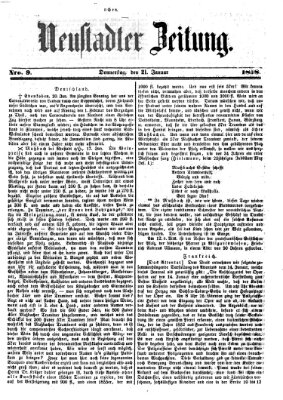 Neustadter Zeitung Donnerstag 21. Januar 1858