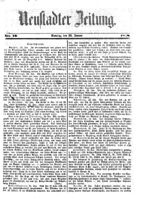 Neustadter Zeitung Samstag 23. Januar 1858