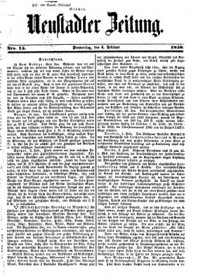 Neustadter Zeitung Donnerstag 4. Februar 1858